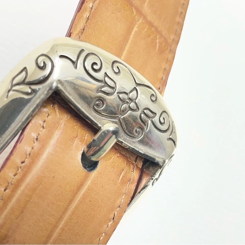 Womens fashion Belt with Silver Buckle size L35'' x‎ W1''